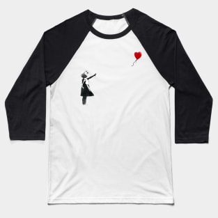 Banksy Girl With Red Balloon Baseball T-Shirt